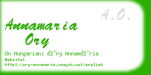 annamaria ory business card